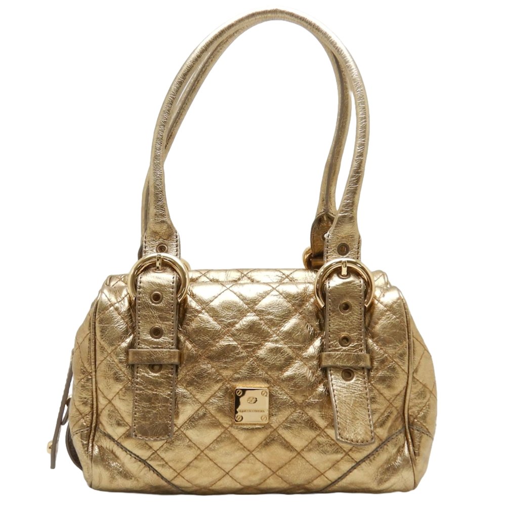 B91100-90 ハンドバッグ カーフ ゴールド/251202【中古】