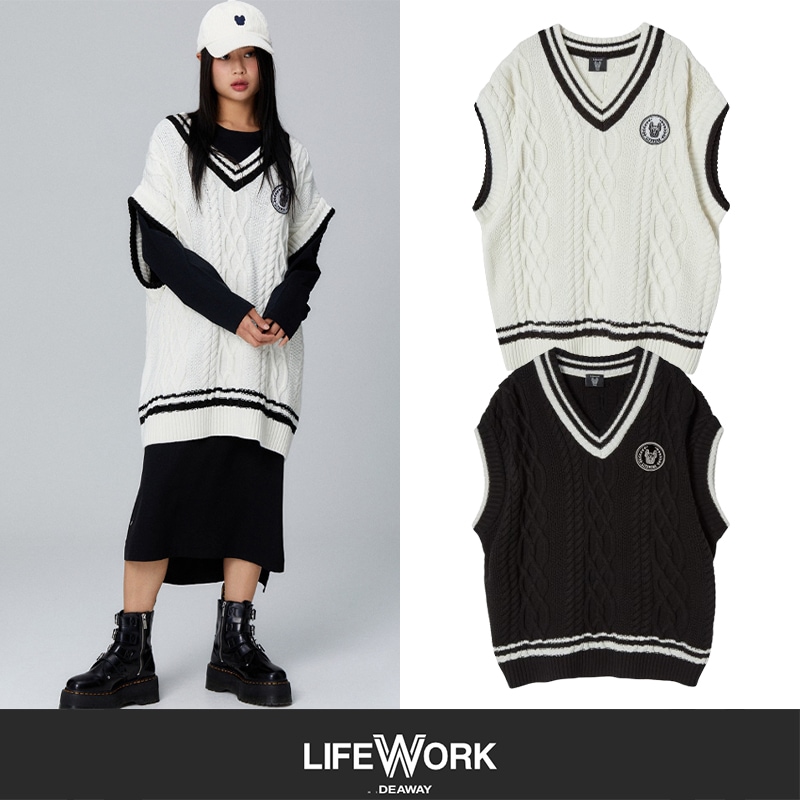 [LlFEWORK] 関税なしラドックニットロングベスト