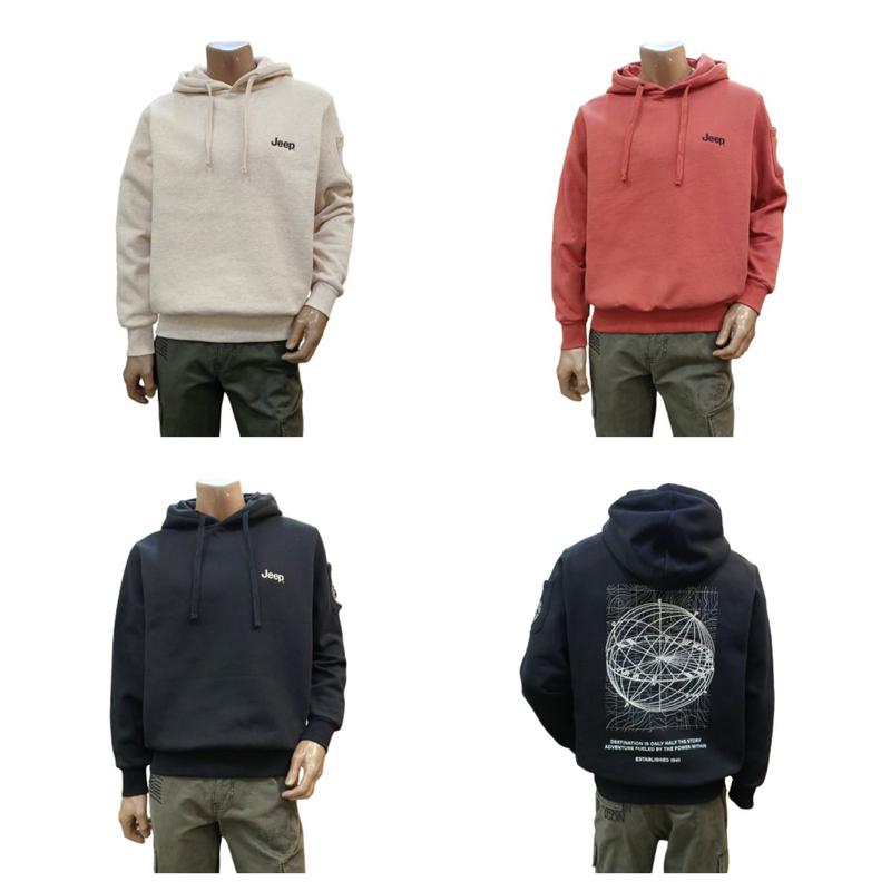 (共用 ) 起毛スリーブポケットルーズフード付きTシャツ JQ4THU055_BP