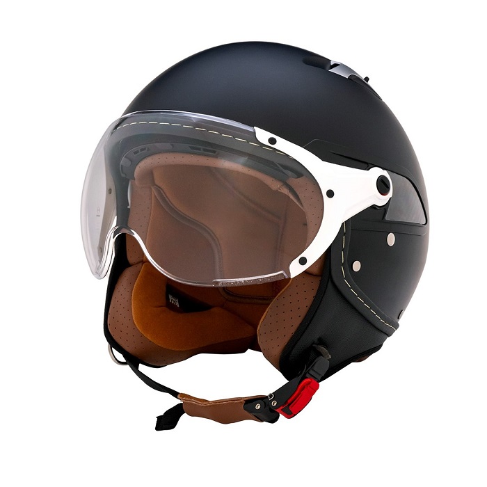 JillRide2 InnerShield Jet　ジルライド2 インナーシールドジェット　MATT BLACK マットブラック シールド付きジェットヘルメット