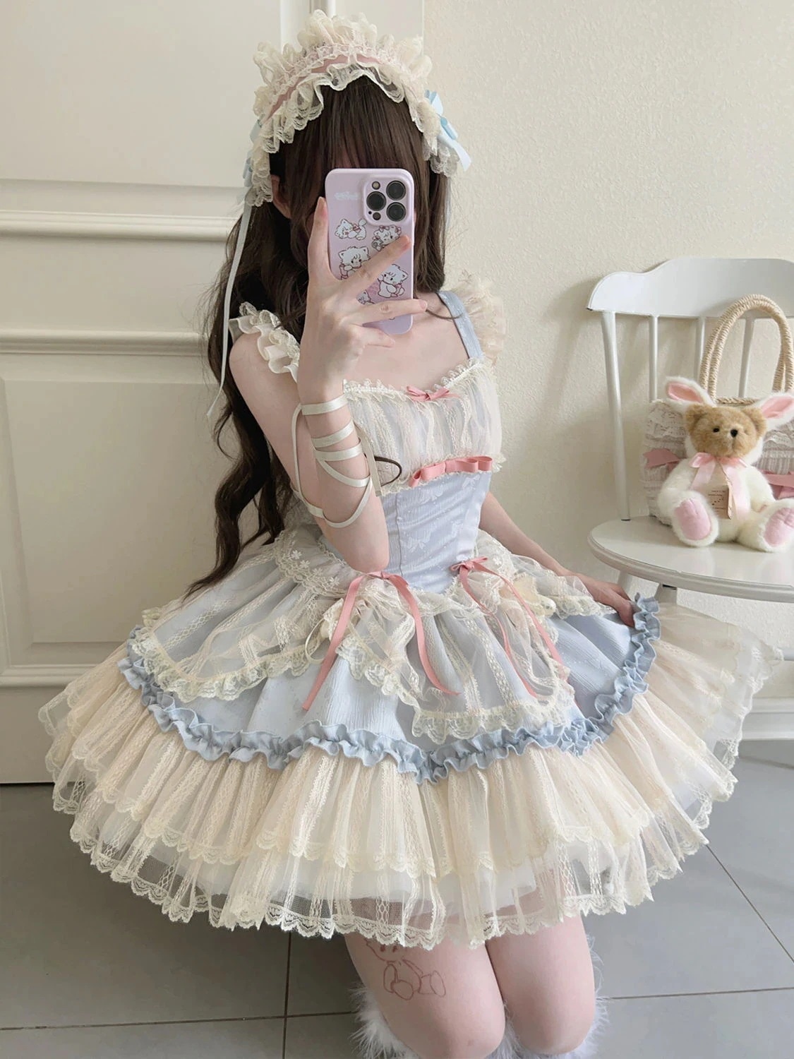 バレエスタイルコスプレ ロリータドレス JSKホルタードレス