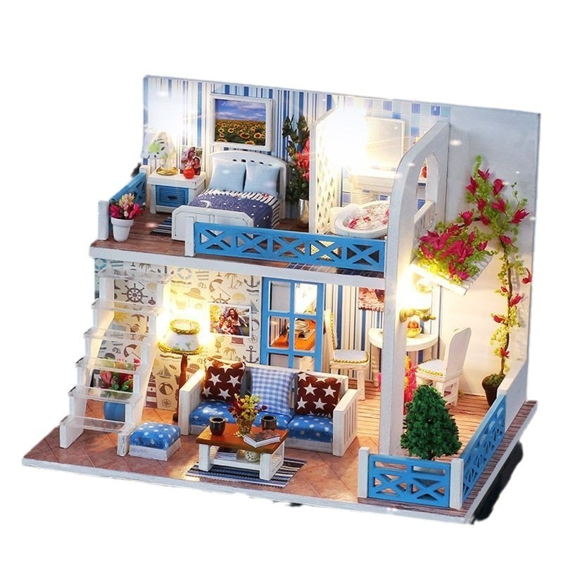 DIY小屋手作りマイホーム模型組み立て別荘おもちゃ アイデア誕生日プレゼント