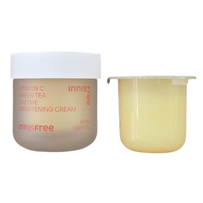 ビタミンC グリーンティ カプセル クリーム50ml＋リフィル50ml セット / フェイスクリーム 詰め替え スキンケア デイリーケア 保湿 セット