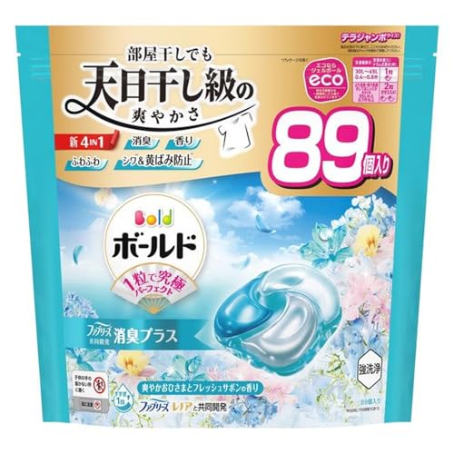 P&G ボールドジェルボール 4D 爽やかフレッシュフラワーサボンの香り つめかえ 詰め替え 詰替 テラジャンボサイズ 89個入