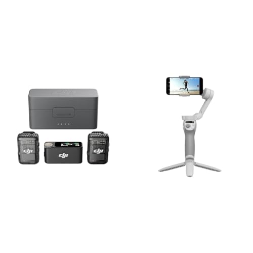 DJI Osmo Mobile 6 プラチナグレー+ DJI Mic 2（トランスミッター×2 + レシーバー×1 + 充電ケース）3軸スマホジンバル トラッキング機能 内蔵延長ロッド Android