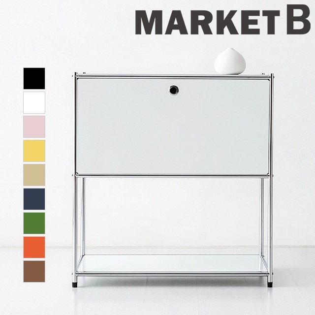 SIMPLIE 収納棚 モジュールタイプ BC264 扉付き 9色(ホワイト/ブラック/ピンク/イエロー/ベージュ/ブルー/グリーン/オレンジ/ブラウン)