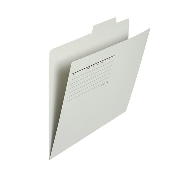 （まとめ）プラス 個別フォルダー エコノミータイプA4 グレー FL-081IF 1パック(10冊)(×10セット)