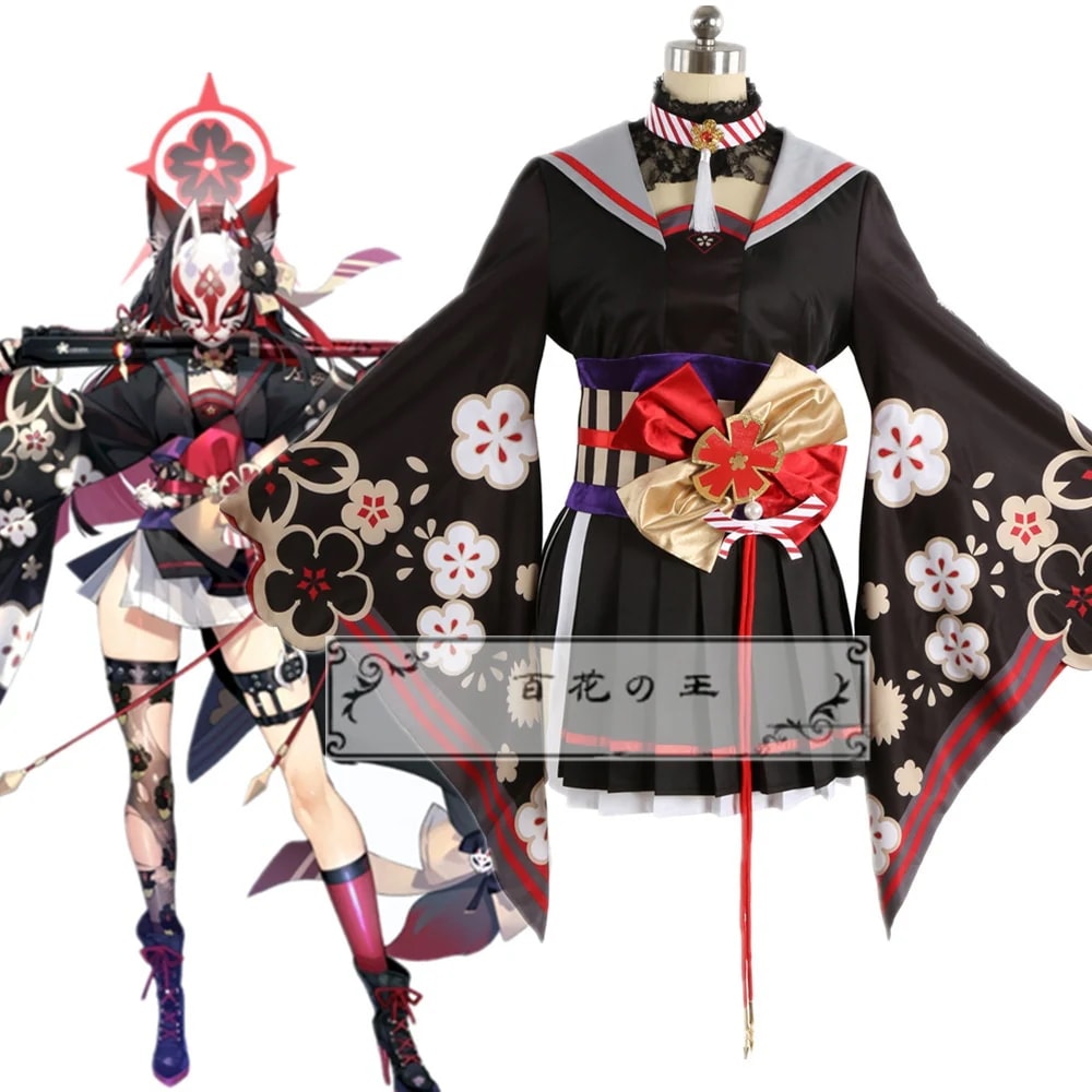 ブルーアーカイブ 狐坂ワカモ JK 和服 コスプレ衣装 コスチューム ハロウィン 変装 仮装期間限定30％