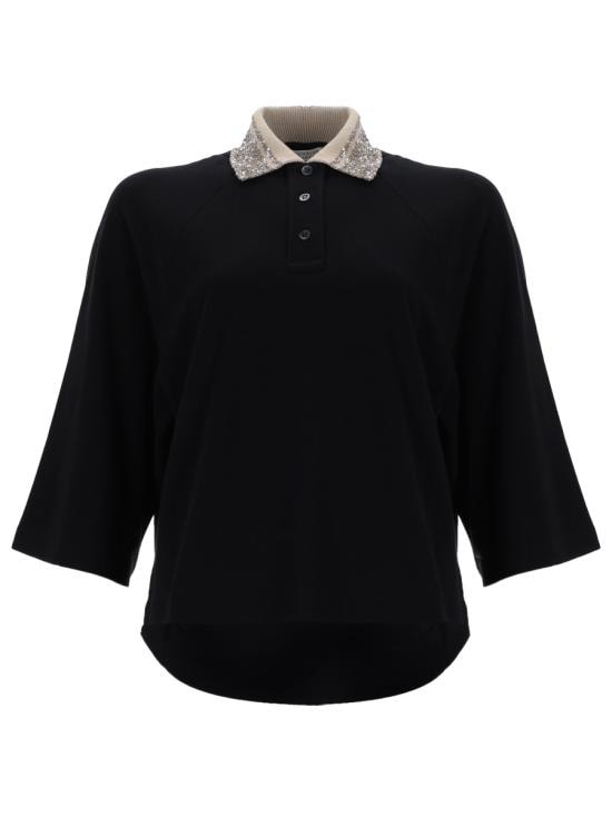 BRUNELLO CUCINELLI Women Polo Shirts M0T63EJ115 C101 BLACK