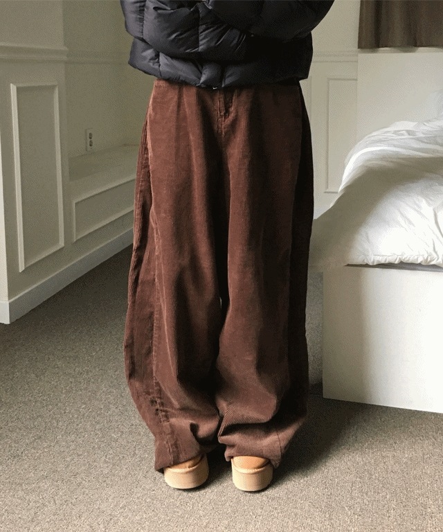 ootj コーデュロイ フォールディング ワイド ロングpt