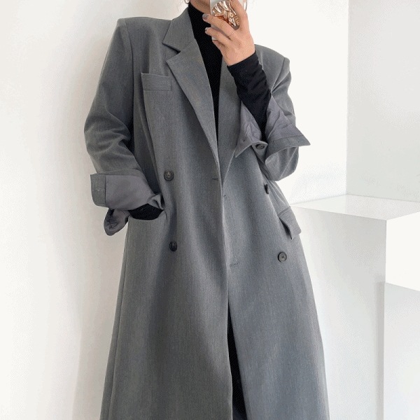 【フィット高クオリティー/顔面後悔】フィット狂ったオーバーフィット 季節の変わり目 ロングコート(2col)