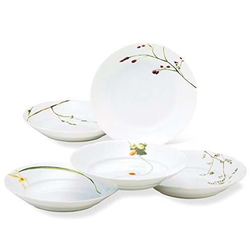 NARUMI(ナルミ) カレー皿 パスタ皿 セット 里花暦(さとはなごよみ) 径21cm グリーン