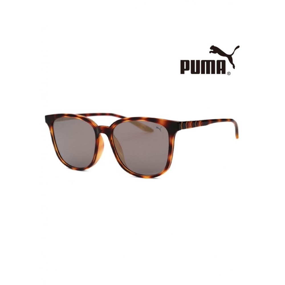 Puma PU0156SK 003 スクエアホーンリム付き軽量アジアンフィットミラーサングラス