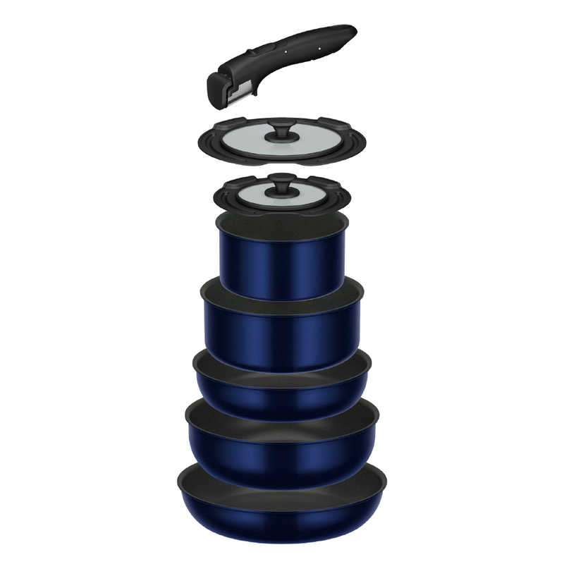 サーモス　取っ手のとれるフライパン8点セットEA ディープブルー　KSE-8A-DPBL