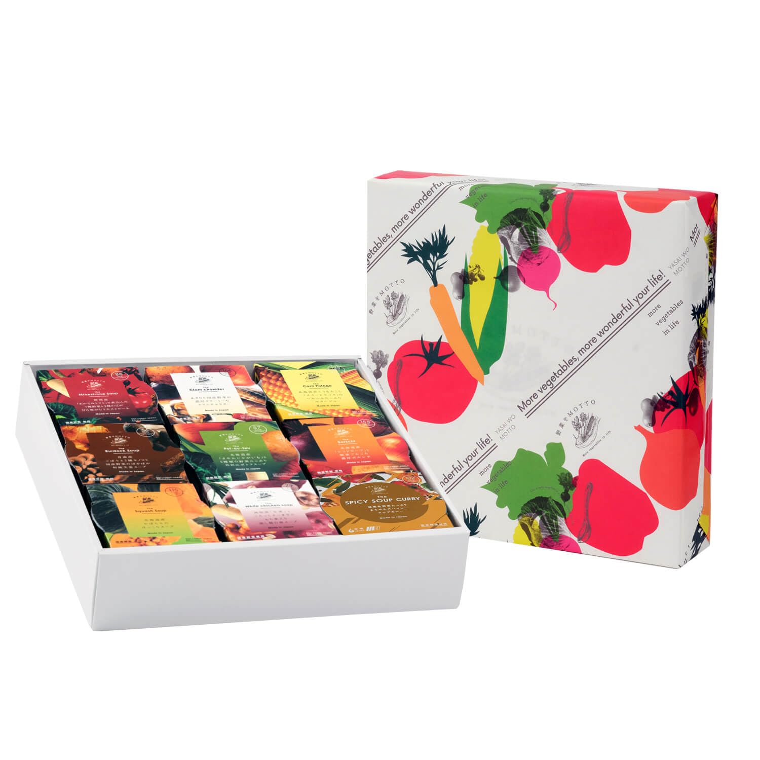 野菜をMOTTO 野菜スープ 9個 ギフト セット (プレゼント/贈り物) レトルト 常温保存 (レンジで1分 / 国産野菜)