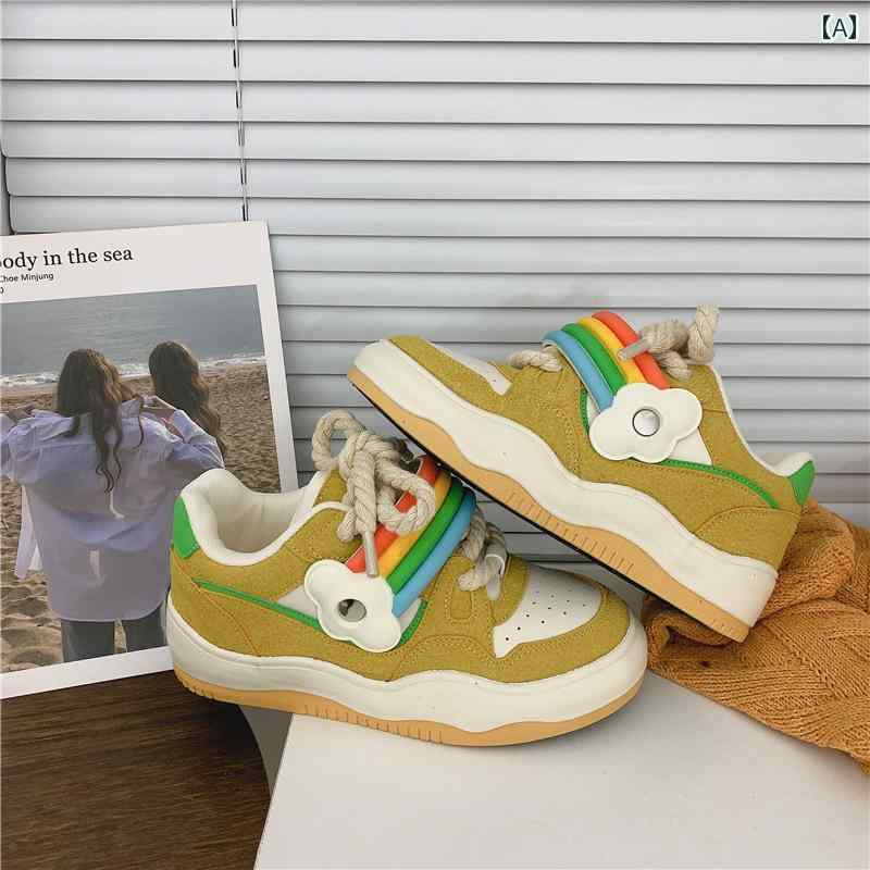 スニーカー ローカット レディース 春 厚手 学生 キャンバス シューズ 女性 韓国 スタイル スポーツ カジュアル 白靴 ラウンドトゥ 女性 靴