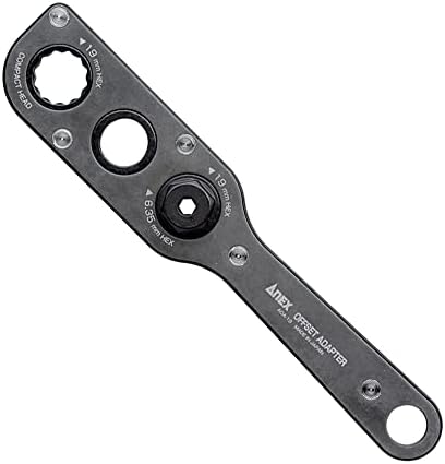 アネックス(ANEX) オフセットアダプター 対辺19mm AOA-19 【狭いところのボルト締めに】狭所作業 ナット回し ネジ回し ストレート 建築 大工 建て方