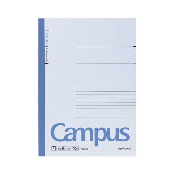 (まとめ) コクヨ キャンパスノート(中横罫) A4 B罫 40枚 ノ-201B 1冊 (×30セット)
