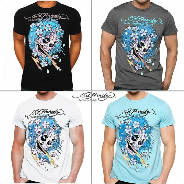 Ed Hardy メンズ ビューティフル ゴースト 半袖　Tシャツ