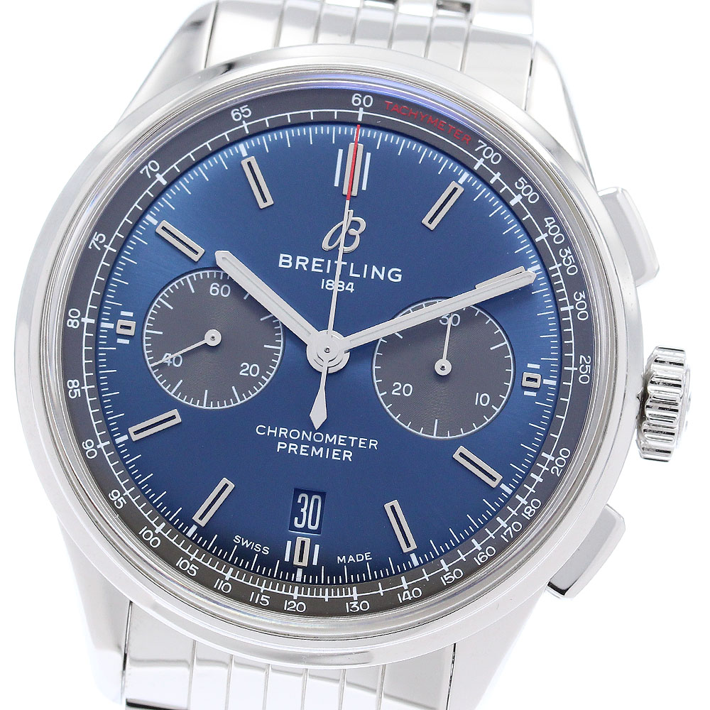 ブライトリング BREITLING AB0118 プレミエ B01 クロノグラフ 自動巻き メンズ 極美品 内箱・保証書付き_876372【中古】