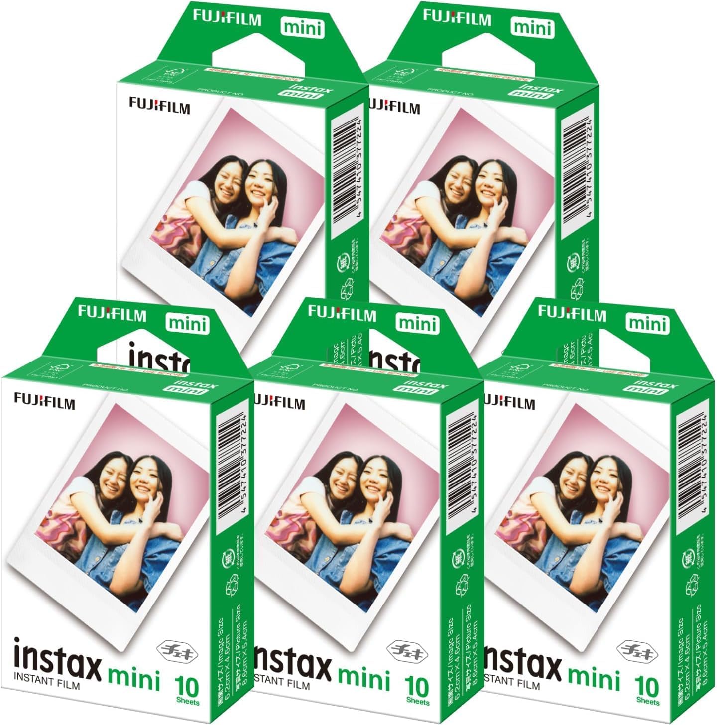 【5個】 チェキフィルム instax mini JP1 インスタントカメラ 10枚入 5個セット 新品 未開封