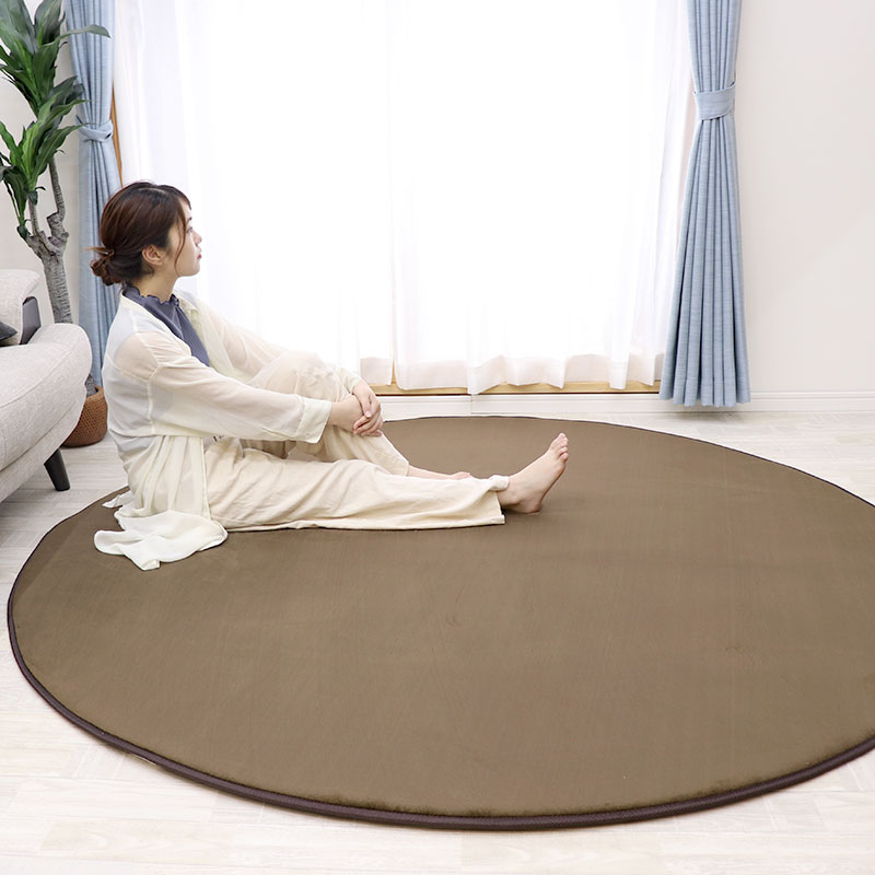 抗菌防ダニ低反発ラグ 極厚25mm円形ラグ直径200ｃｍ　 厚手 滑り止め　ラグマット 5,474円
