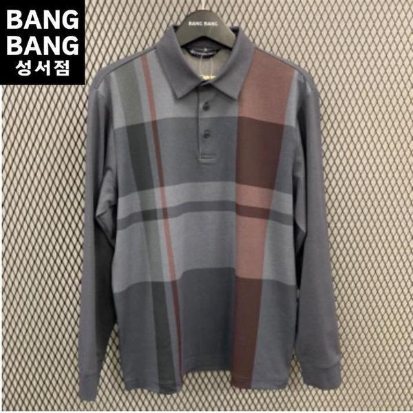 HC04 秋冬男性カラー起毛スパン長袖Tシャツ 初春リブ袖 チェック柄 柔らか (E41298130)