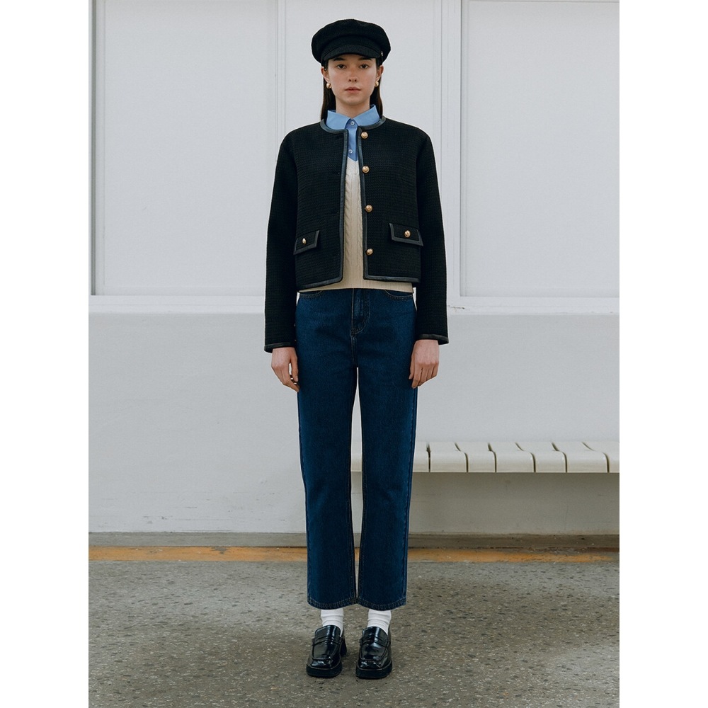 ROLAROLA テーパードデニムパンツ ブルー