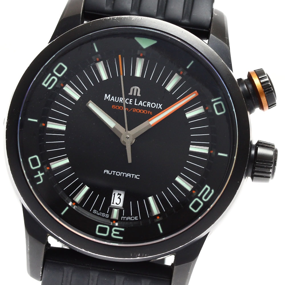 モーリス・ラクロア Maurice Lacroix PT6248-PVB01-332-1 ホントスS タイハー43mm 600M防水 自動巻き メンズ 保証書付き_903652【中古】