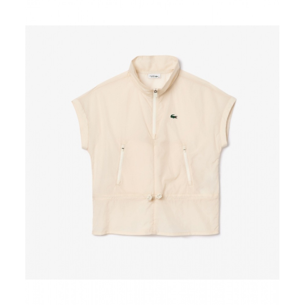 LACOSTE レディース ゴルフ アノラック ベスト [クリーム]