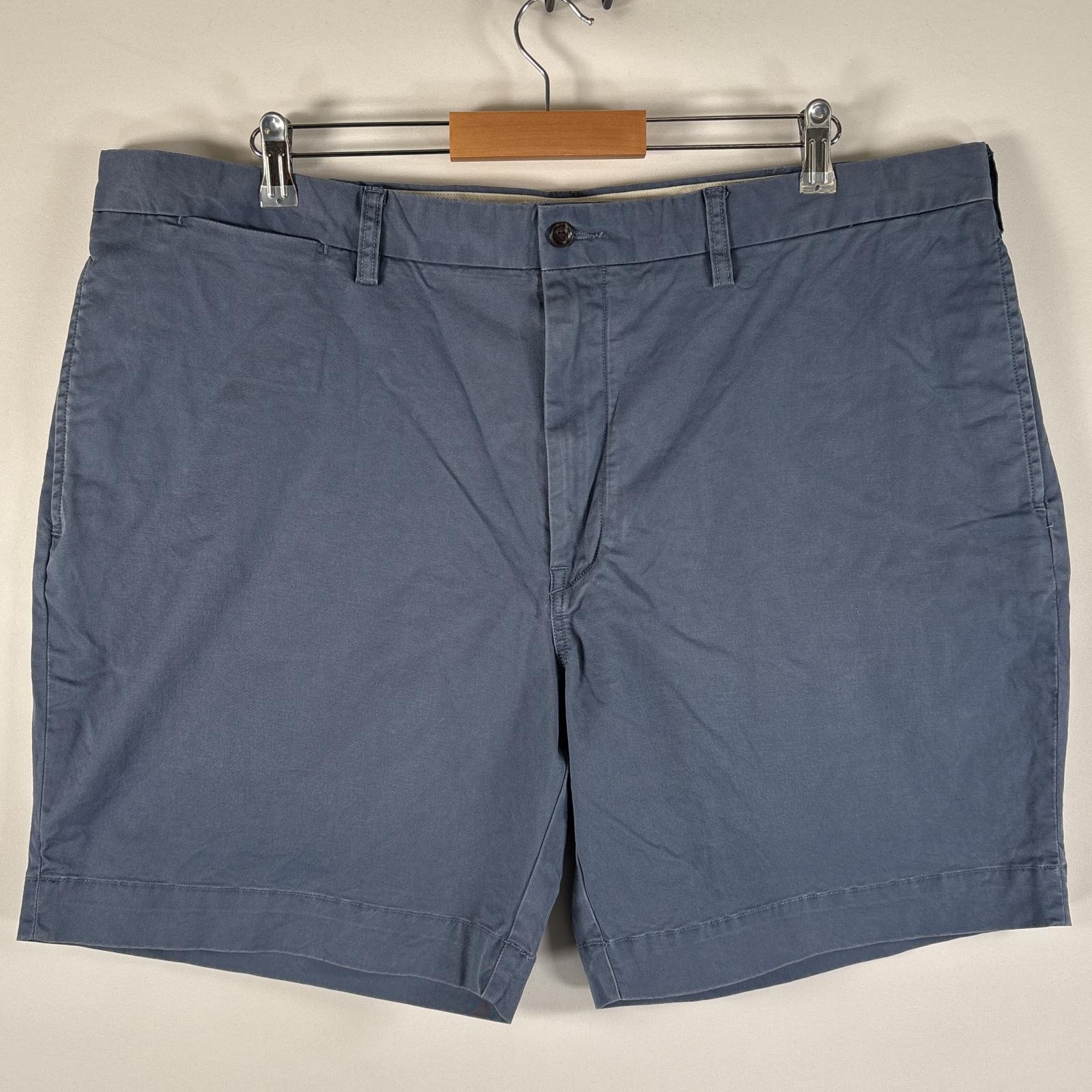 古着 ショートパンツ チノパン ポロチノ 大きいサイズ ワンポイントロゴ w42 ブルー系 メンズ