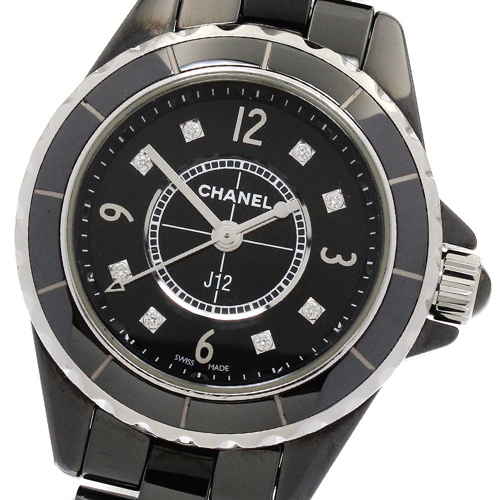 シャネル CHANEL H2569 J12 8Pダイヤモンド クォーツ レディース _893515【中古】