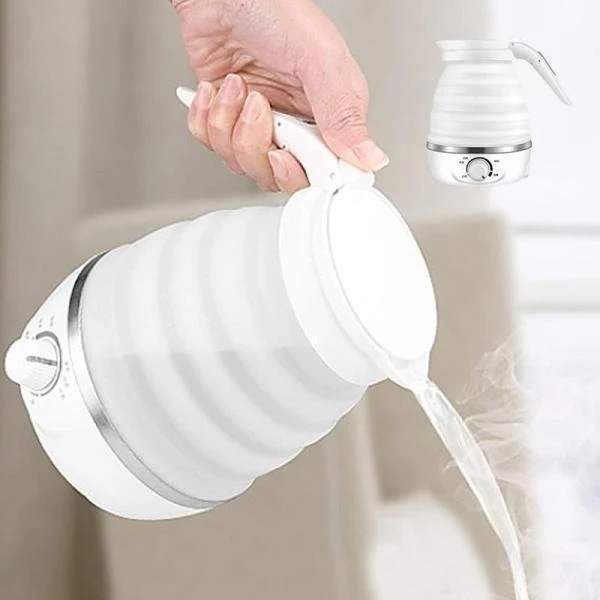 当日発送 卓上 シリカゲル 再沸騰 お湯 赤ちゃんのミルク 電気ケトル 海外旅行 おしゃれ 電気ポット 旅館 折りたたみ可能 出張 給湯 宿泊 湯沸し器