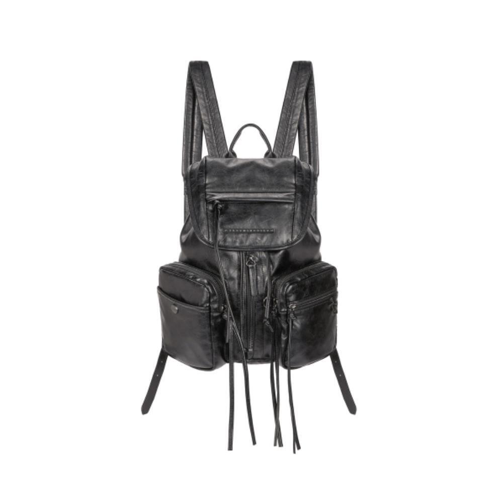 TREEMINGBIRD Zipper Finishing Flap Mini Back Pack Dark