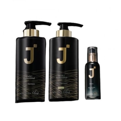 ブラックジェイシャンプー500ml+トリートメント500ml+ヘアオイル80mlクリニックヘアケアセット