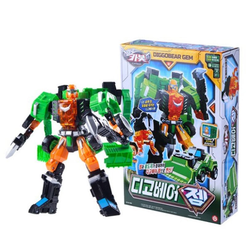 ヘロカボット ディゴベア ジェム 変形ロボットおもちゃ 不動車モード ディゴベアモード キャラクターおもちゃ プレゼント 4歳以上 韓国アニメ 正式ライセンス