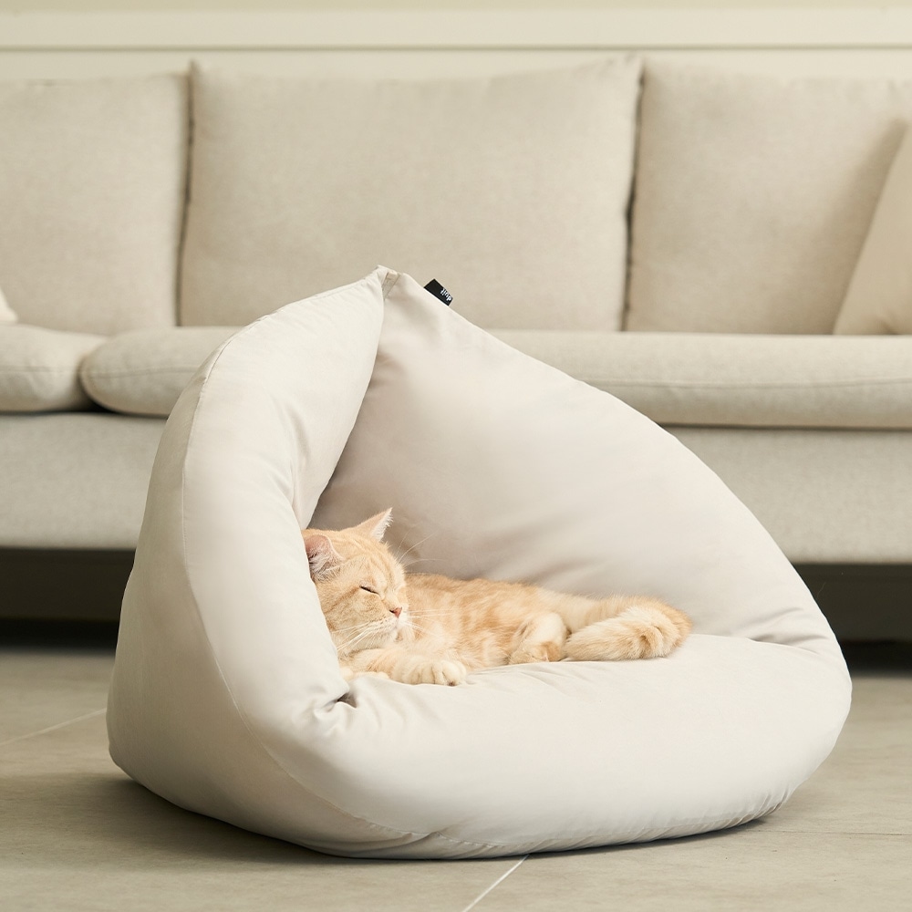 dim sum cushion ペットベッド (猫と犬の両方がすっぽり埋まって安らぎを感じるふわふわクッションベッド)