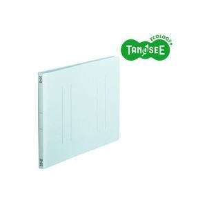 （まとめ）TANOSEE フラットファイル バインダー 2穴 スタンダードカラーA4ヨコ 150枚収容 青 10冊入10パック