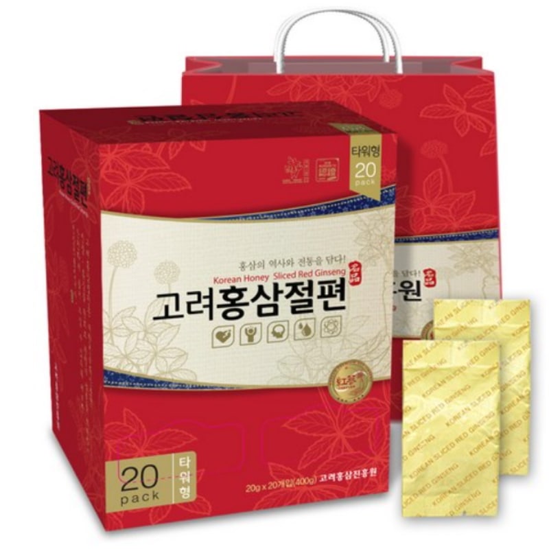 [20gx20袋 +ショッピングバッグ] 高麗紅参振興院 高麗紅参切片