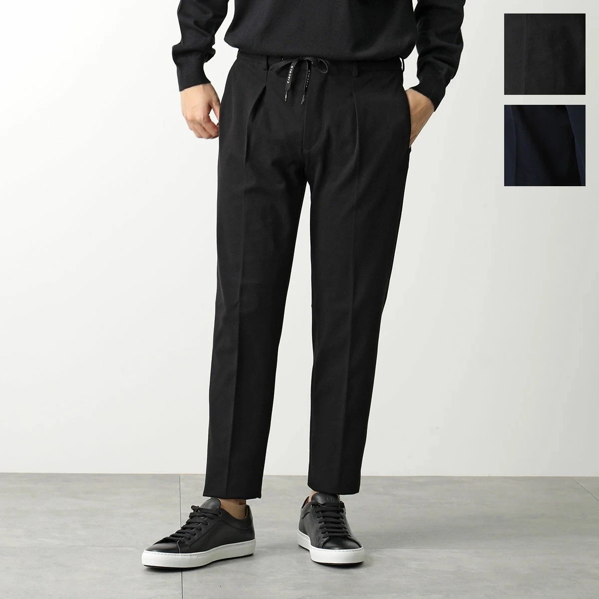 CIRCOLO 1901 チルコロ イージーパンツ CN4211 メンズ スラックスパンツ コットンジャージー ピケ ストレッチ 鹿の子 カラー2色