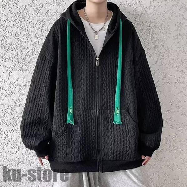秋服 メンズ ギフト プレゼント 無地 服 ジップアップパーカー スウェット ジャケット 秋 ライトアウター パーカー 長袖トップスフード付き
