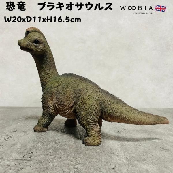 置物 恐竜 ブラキオサウルス 高さ約16.5cm woobia 動物 おしゃれ 大きい 玄関インテリア 庭 ガーデン オブジェ