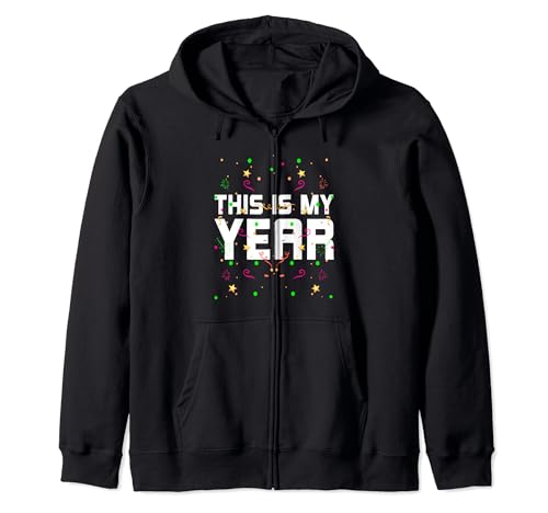 ディス・イズ・マイ・イヤー・セルフ・ラヴ・ニュー・イヤー・セルフ・コンフィデンス NYE ジップパーカー