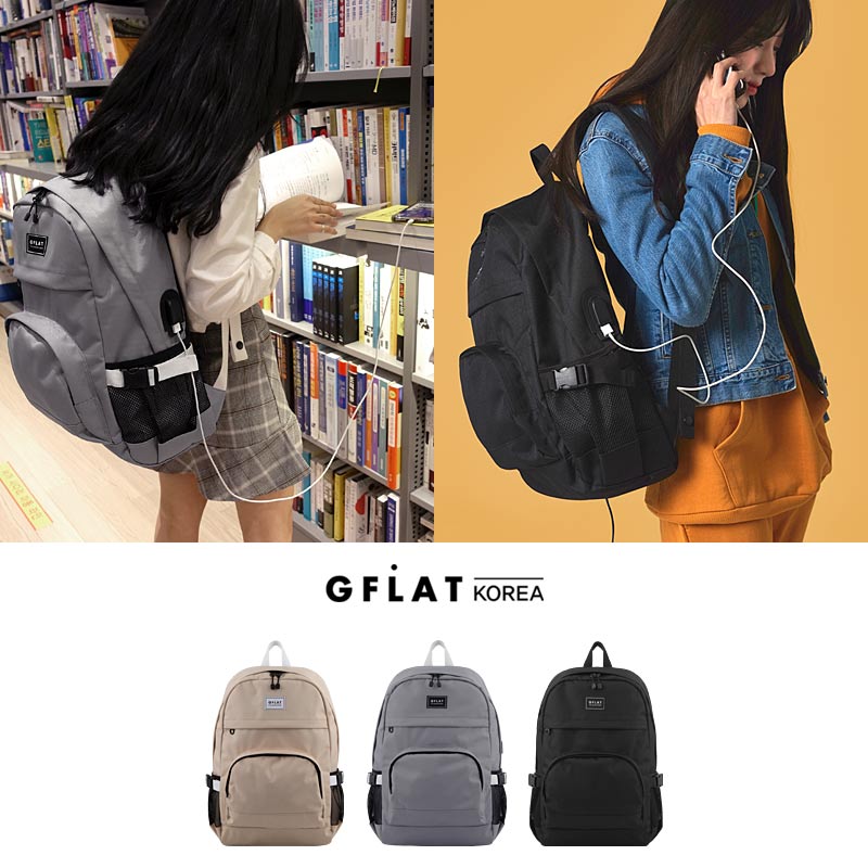 [GFLAT] USB PORT WHALE BACKPACK 入学式 ＆ 卒業式 / GF_BP1803-01 / 韓国のストリートブランド