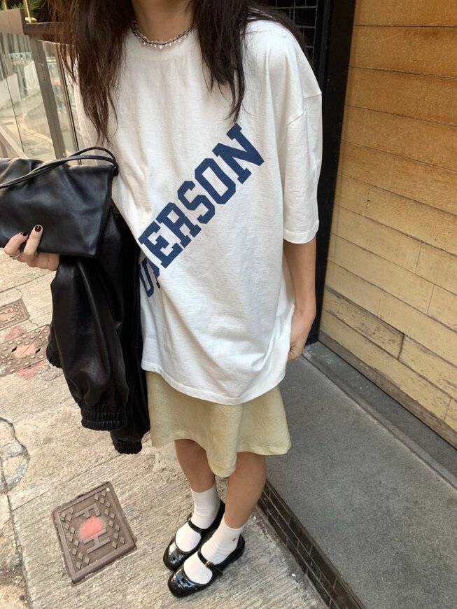 ロゴ半袖Tシャツ 언더슨 로고 반팔 티셔츠 (2colors)