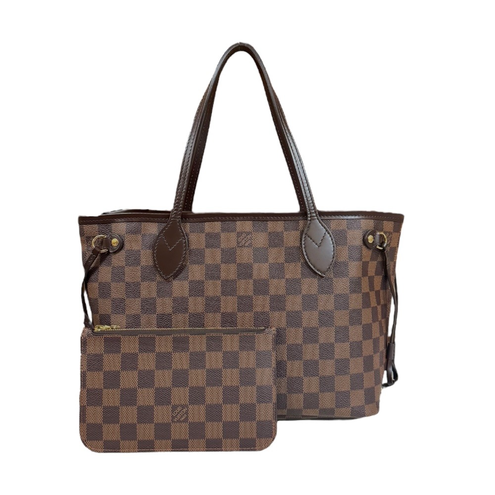 ルイヴィトン ネヴァーフルPM ダミエ トートバッグ ダミエキャンバス N41359 ブラウン LOUIS VUITTON 中古 美品