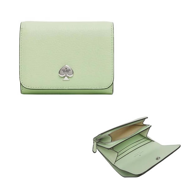 二つ折り財布 折り畳み ケイラ スモール Lジップ ウォレット kk056-306 lime frosting ライムグリーン