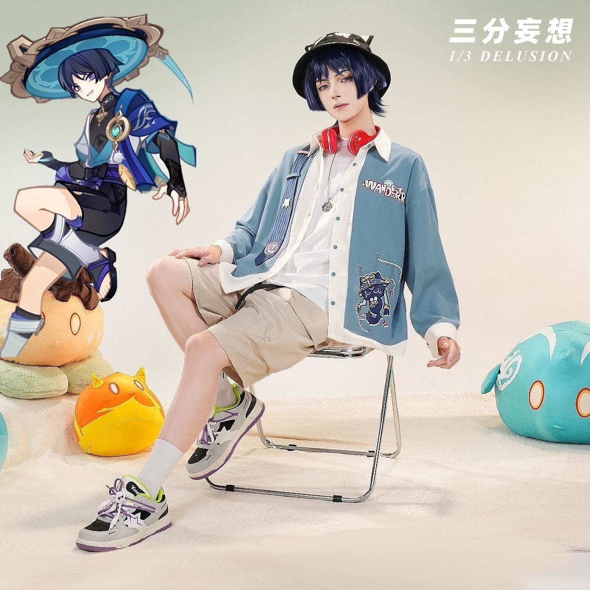 流浪者 散兵 シャツ Genshin コスプレ caramouche 原神 ほうろうしゃ くにくずし 放浪者イベント用品 変装 仮装