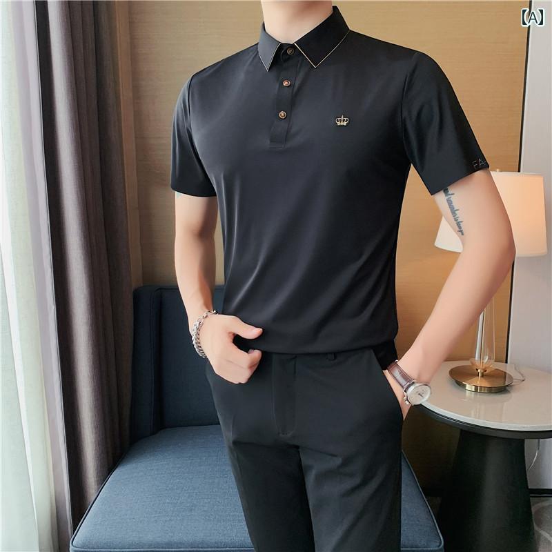 ポロシャツ メンズ スタイリッシュ おしゃれ 紳士服 シャツ Tシャツ 夏 カジュアルメンズ 半袖 ファッション トップス ひんやり 5,323円