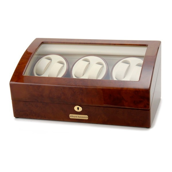 Royal hausen ロイヤルハウゼン ワインダー 時計収納ケース付きワインダー6本巻7本収納 Royal hausen GC03-T31 ブラウン